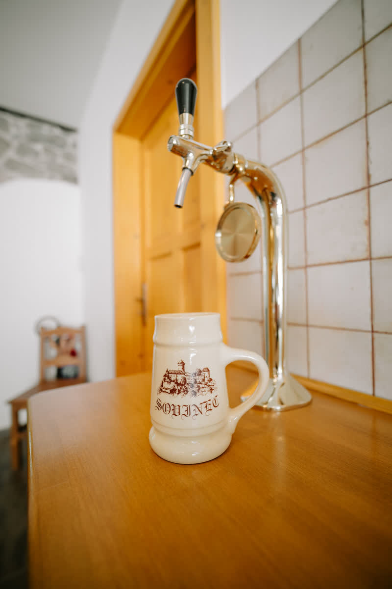 Beer tap at Polňačka Cottage