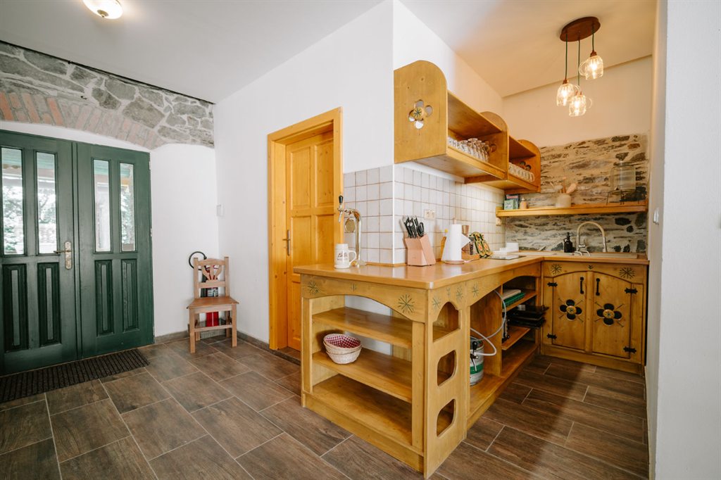 Entrance hall with the beer tap counter
