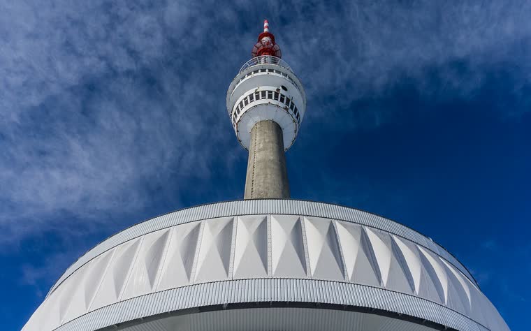 The transmitter tower on Praděd